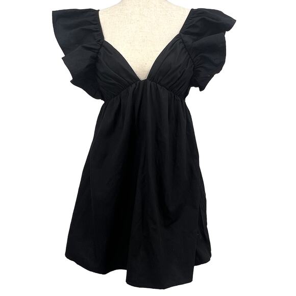 Forever 21 NWT Women's XS Y2K Whimsigoth Dark Fairy Sweetheart Neckline Babydoll - Picture 2 of 9